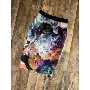 $225 TED BAKER London Roxane Printed Pencil Skirt Size 0 US 2